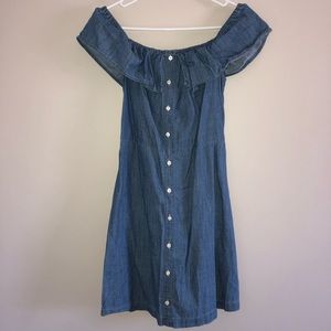 Off The Shoulder Hollister Denim Dress